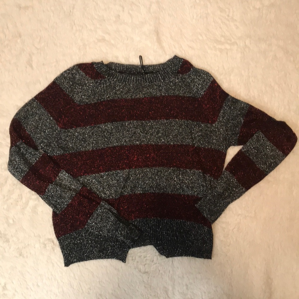 Patterson J Kincaid - Red & Silver Sparkle Sweater